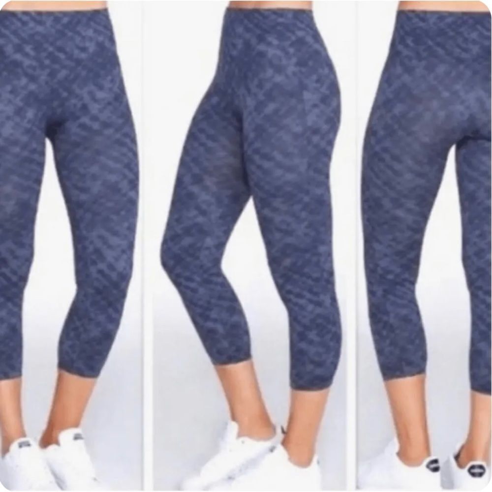 SPANX Look at Me Now Seamless High Rise Leggings Blue Tie Dye Size Small